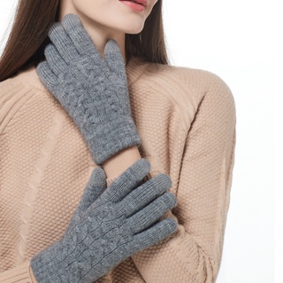 oso unisex guantes de invierno de punto completo guantes de dedo polar forro guante de pantalla táctil antideslizante guante para conducir equitación