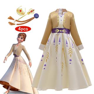 Niñas Anna-Elsa Vestido De Niños Vestidos Para Disfraz Elegante Princesa Carnaval cosplay Fiesta Ropa