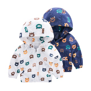 ╭trendywill╮Jacket Bear head Baby Outerwear Coat Boys Girls Kids Children Hooded Clothing