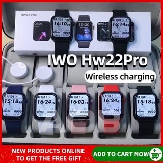 iwo hw22 pro smart watch hombres mujeres 44 mm 1.75 pulgadas llamada bluetooth ip67 impermeable monitor de frecuencia cardíaca cargador inalámbrico hw22 actualización smartwatch