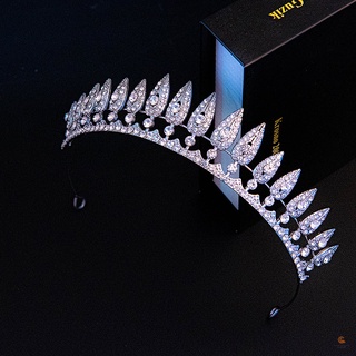 Rhinestones Crown Headband Handmade Glittery Bridal Hair Hoop Princess Headdress Hair Accessories for Bride Women