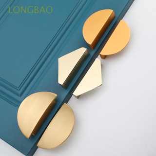 longbao manijas nórdicas de la puerta geométrica muebles de hardware cajón tirador de la perilla de espacio de aluminio mate negro armario armario dorado