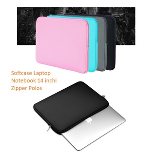 Pl01 Softcase portátil portátil 14 pulgadas cremallera protectora liso Leptop funda suave resistente a los arañazos