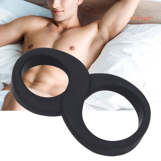 (Sexual) anillo de pene en forma de 8 doble anillo de silicona adultos juguete Sexual para hombres