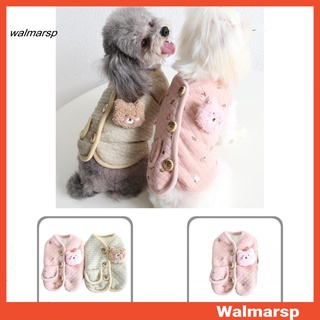 [WMP] Chaleco sin mangas para mascotas, diseño de oso de dibujos animados, chaleco para perro, cómodo para uso diario