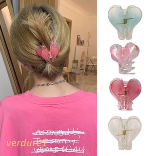 verd corazón diseñado garras de pelo clips de pelo colorido garra de pelo para mujeres niña decoraciones