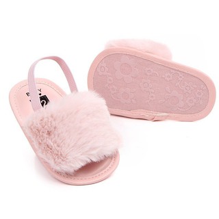 Walker babyshow Girl Sandalias De Felpa Suela Suave Primeros Pasos Zapatos Antideslizantes (2)