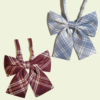 SUN11 2PCS Accesorios de arco Corbata de moño Para mujeres JK japonés Arco de cuello Uniforme escolar A cuadros Encantador Mujer Estilo marinero (3)