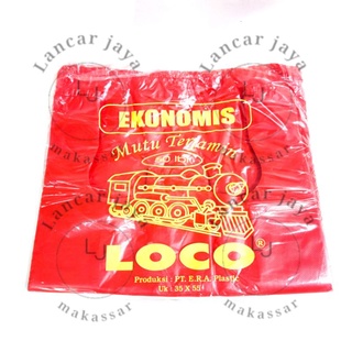 Loco bolsa de plástico económica/Crackle 35x55 wrn rojo