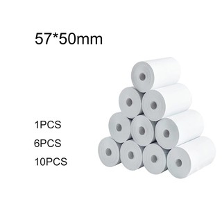 Eogoe papel térmico 57 x 50 mm POS impresora sin núcleo caja registradora de recibo rollo de papel para Paperang y Peripage impresora (1)