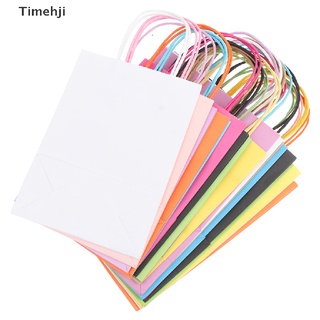 timehji bolsas de papel de color sólido bolsa kraft con asas reciclables bolsa de regalo de cumpleaños mx