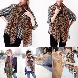 harry 1pc chal caliente leopardo bufanda envoltura de seda moda mujer estilo largo georgette gauz bufandas/multicolor (2)