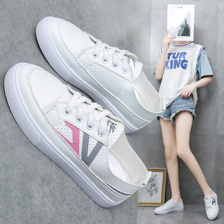 Nuevo Kasut Perempuan moda zapatos de las mujeres cómodo transpirable zapatos planos coreano casual todo-partido suave blanco zapatos