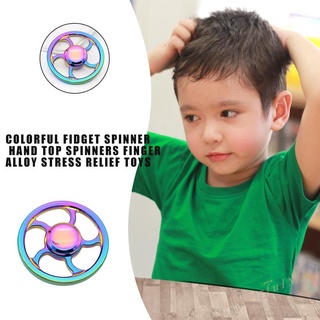 (ColorfulMall) Colorido Fidget Spinner Tri-Spinner alivio del estrés mano Spinner aleación de aluminio Fidget juguete