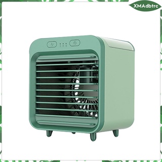 [xmadbtrc] aire acondicionado personal, silencioso usb recargable mini enfriador de aire con 3 modos, ventilador compacto de enfriamiento de aire de mesa para