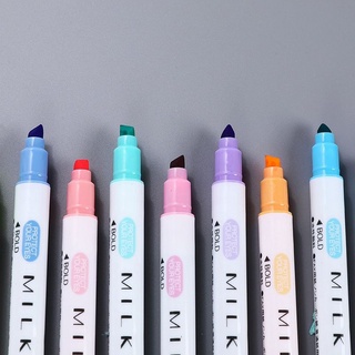 12 colores de doble cabeza Mildliner resaltadores de arte marcador marcador bolígrafos Pastel marcadores acuarela fluorescente plumas de dibujo 04428 (4)