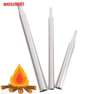 {weischoji1}Outdoor Stainless Bellow Collapsible Fire Tool Camping Survival Blow Fire Tube TSZ