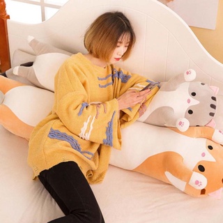 Linda almohada de peluche suave para gato/almohada para dormir/juguetes largos de peluche (8)
