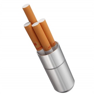 Portátil Mini aleación de aluminio titular de cigarrillos cápsula caso impermeable redondo cigarrillos caja de bolsillo píldora palillo titular con llave