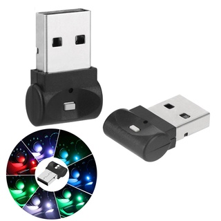 Universal USB luz ambiental 7 colores Mini USB luz Interior del coche luz decorativa coche accesorios de decoración (1)