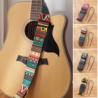 Vintage Guitar Strap Adjustable Polyester Guitar Strap for Bass Electric & Acoustic Guitars Gift for Guitarist