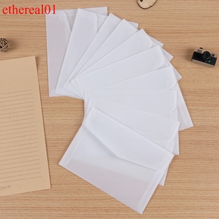 ETHEREAL01 10 unids/lote sobres de papel transparente conjunto Simple Vintage sobre para invitación de boda bendición tarjetas de felicitación cartas regalos (3)