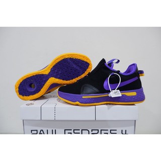 Nike Paul George PG 4 - zapatos de baloncesto negro Lakers