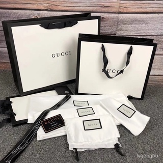 Gucci Cool Qi Bolsa De Papel Blanco Perfume Lápiz Labial Embalaje La Compra Bufanda