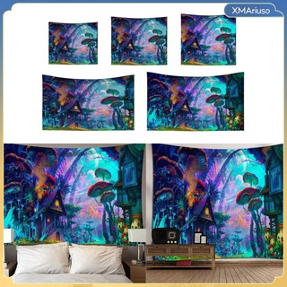 [xmariuso] tapiz para colgar en la pared del bosque mágico 3d cortinas de ventana tv telón de fondo 95 x 73 cm