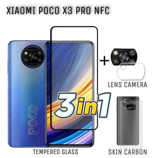 Protector de pantalla de vidrio templado para XIAOMI POCO X3 PRO/POCO X3 PRO NFC libre de cámara de vidrio templado y película de carbono de la piel (1)