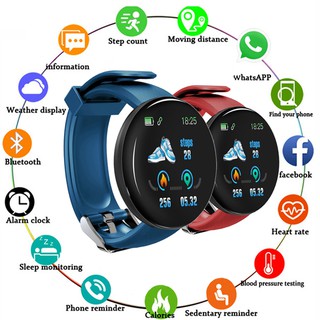 D18 reloj Inteligente Redondo impermeable con rastreador de ejercicio/Smartwatch con Bluetooth para hombre