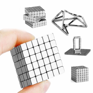 fyourpg 125Pcs potente tierra rara neodimio cuadrado imanes bloque cubo juguete educativo (1)