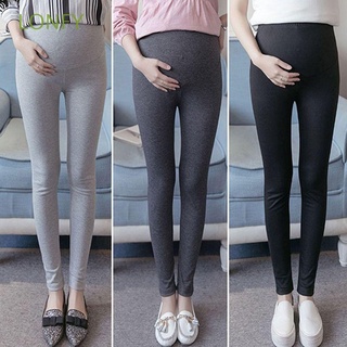 lonfy mujeres moda slim leggings color sólido tela de maternidad mujeres embarazadas acogedor fitness cintura alta flaco embarazo yoga pantalones/multicolor (1)