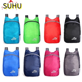 Suhu 8 colores ligero Packable mochila al aire libre hombres mujeres Daypacks plegable práctico bolsa ultraligera plegable 20L Nano impermeable viaje Daypack/Multicolor