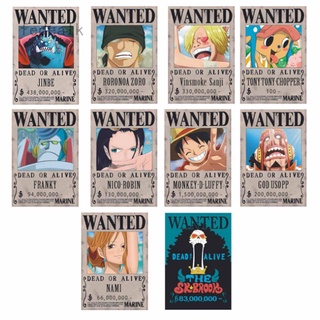 Anime One Piece Wanted Order 10 Pcs Poster Decoración De Pared (1)