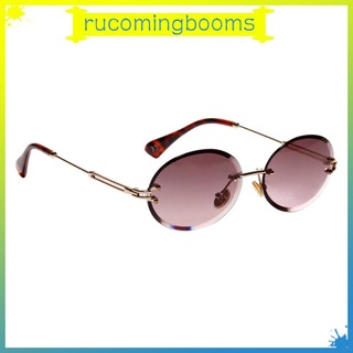[rucomingbooms] gafas de sol para mujer, de gran tamaño sin montura diamante corte ovalado gafas de sol