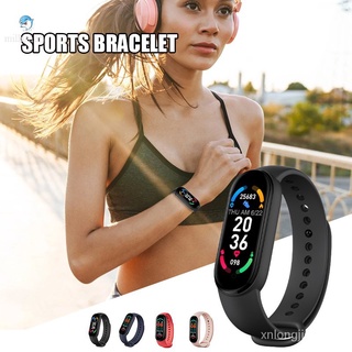 🙌 m6 smartwatch impermeable reloj inteligente bluetooth 4.2 monitor smartband pulsera deportiva E4JC