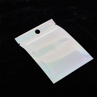 Yanca 100 bolsas de cremallera con cierre láser bolsas holográficas de almacenamiento bolsa de embalaje calcetines. (4)