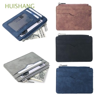 HUISHANG Multi-card Card Holder Fashion Money Clip Wallet Small Money Bag Leather Matte Frosted Short Simple Coin Purse/Multicolor