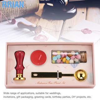 Rrian - Kit de sello de cera para Macaron, Color Macaron, diseño clásico, para sobres, invitaciones, adorno de boda (8)