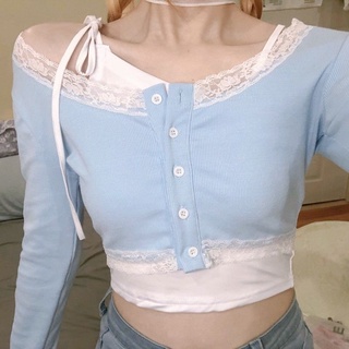 Traje de dos piezas de las mujeres nuevo estilo coreano verano de manga larga slim algodón T-shirt cardigan + camisola