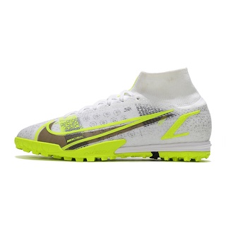 Nike Assassin's 14a Generación Full De Punto Impermeable Tachonado Fútbol Zapatos Blanco Fluorescente Amarillo