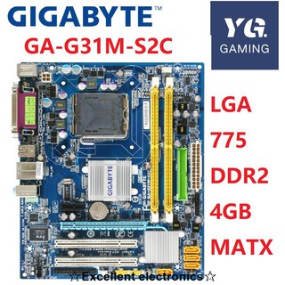 GIGABYTE GA-G31M-S2C placa base de escritorio G31 Socket LGA 775 para Core 2 DDR2 4G Micro ATX Original usado placa base (1)