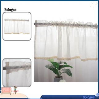bologna - cortina corta lavable, color blanco, lavable para sala de estar