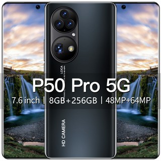 Versión Global P50 Pro Smart Phone 7.6 Pulgadas 8GB RAM 256GB ROM Dual Sim Standby Reconocimiento Facial Teléfono Móvil