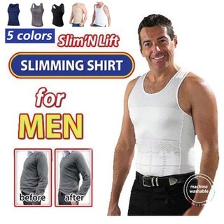 Slim'n lift Hombres Body Shaper Adelgazar Chaleco slim singlet Cintura Atada Ropa Interior Vientre Atado m2gu