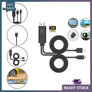 cable adaptador portátil hls tipo c a hdmi compatible con cable adaptador de alta velocidad para teléfono móvil