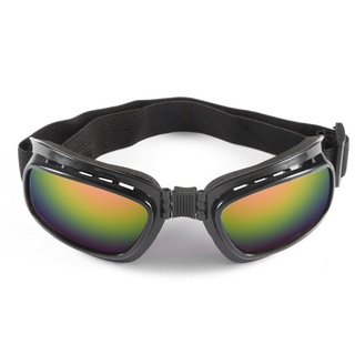 cool plegable vintage a prueba de viento a prueba de polvo gafas de motocicleta gafas de esquí fuera de la carretera de carreras gafas gafas ajustable banda elástica