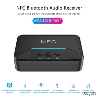 Auto Encendido/Apagado Inalámbrico Bluetooth 5.0 Receptor RCA aptX LL NFC 3.5 Mm Jack Aux USB Adaptador De Audio/Conexión Inalámbrica De Largo Alcance + =