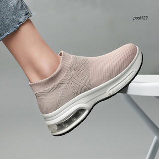 PO_Women Walking Shoes Sock Sneakers Slip On Air Cushion Platform Tennis Trainers (7)